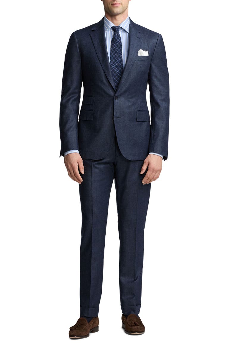 Kent Nail Head Wool Suit, Main, color, BRIGHT NAVY