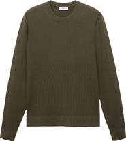MANGO Regular Fit Crewneck Rib Sweater
