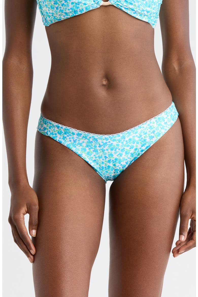 Decorative High Cut Bikini Bottoms, Main, color, OCEAN AURA