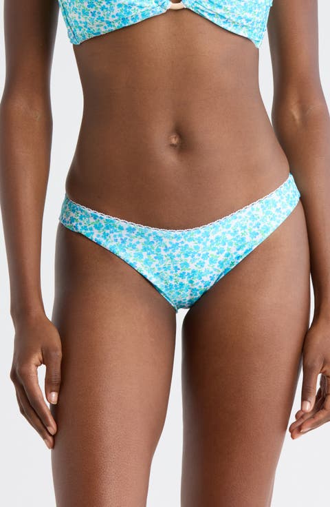 Decorative High Cut Bikini Bottoms
