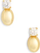 Argento Vivo Sterling Silver Scarlett CZ Ball Drop Earrings