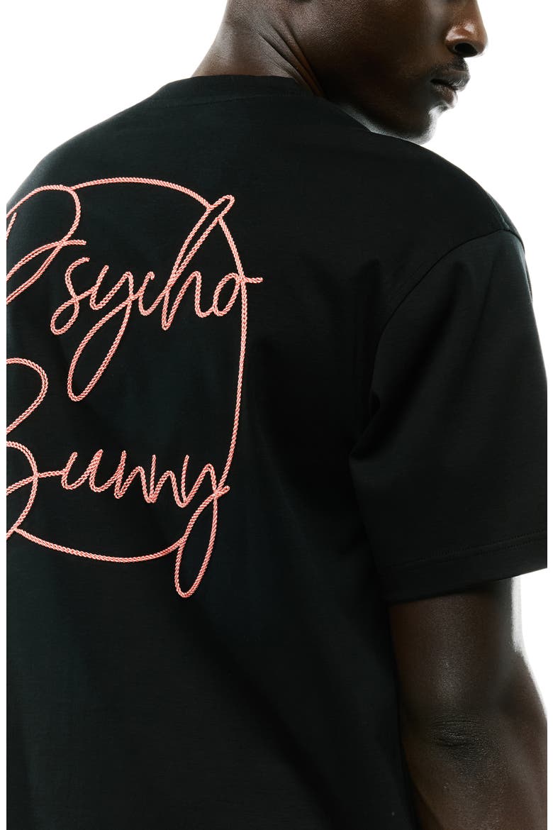 Rune Relaxed Back Graphic Pima Cotton T-Shirt, Alternate, color, BLACK