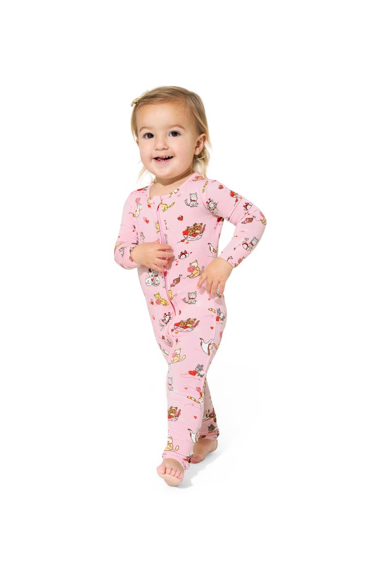 Baby Valentines Kittens Convertible Footie, Alternate, color, Valentines Kittens