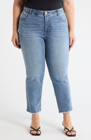 Seven7 High Waist Ankle Straight Leg Jeans