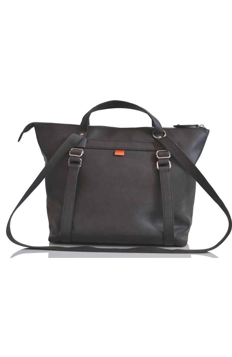 PacaPod Saunton Faux Leather Convertible Diaper Backpack, Main, color,