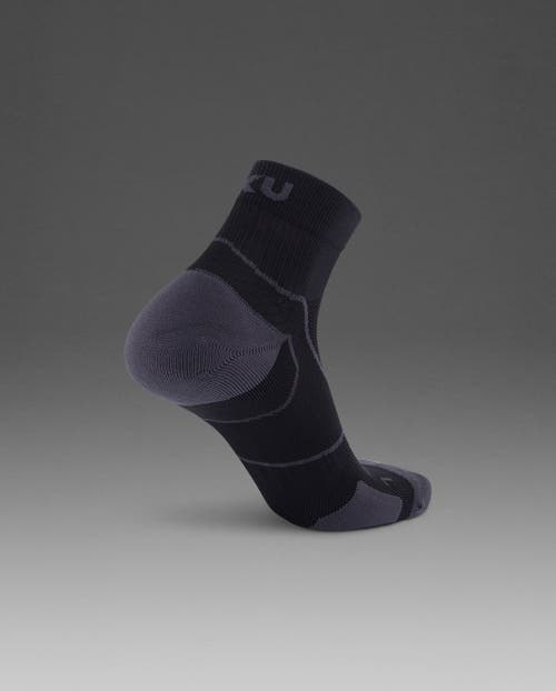 2xu Vectr Cushion 1/4 Crew Socks In Black