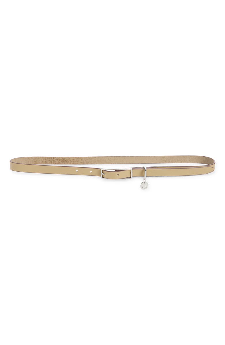 rag & bone Baby Rounded Rebound Leather Belt, Main, color, Dune