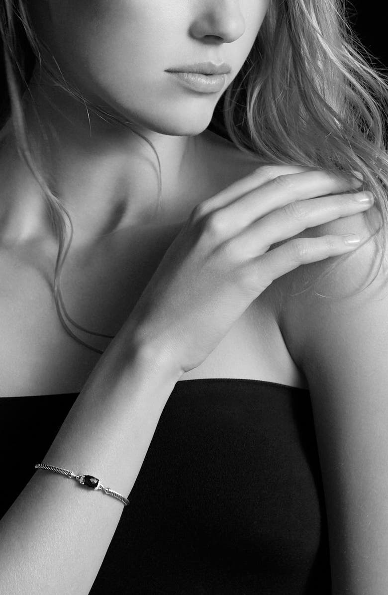 David Yurman 'Petite Wheaton' Bracelet with Semiprecious Stone & Diamonds, Alternate, color, 