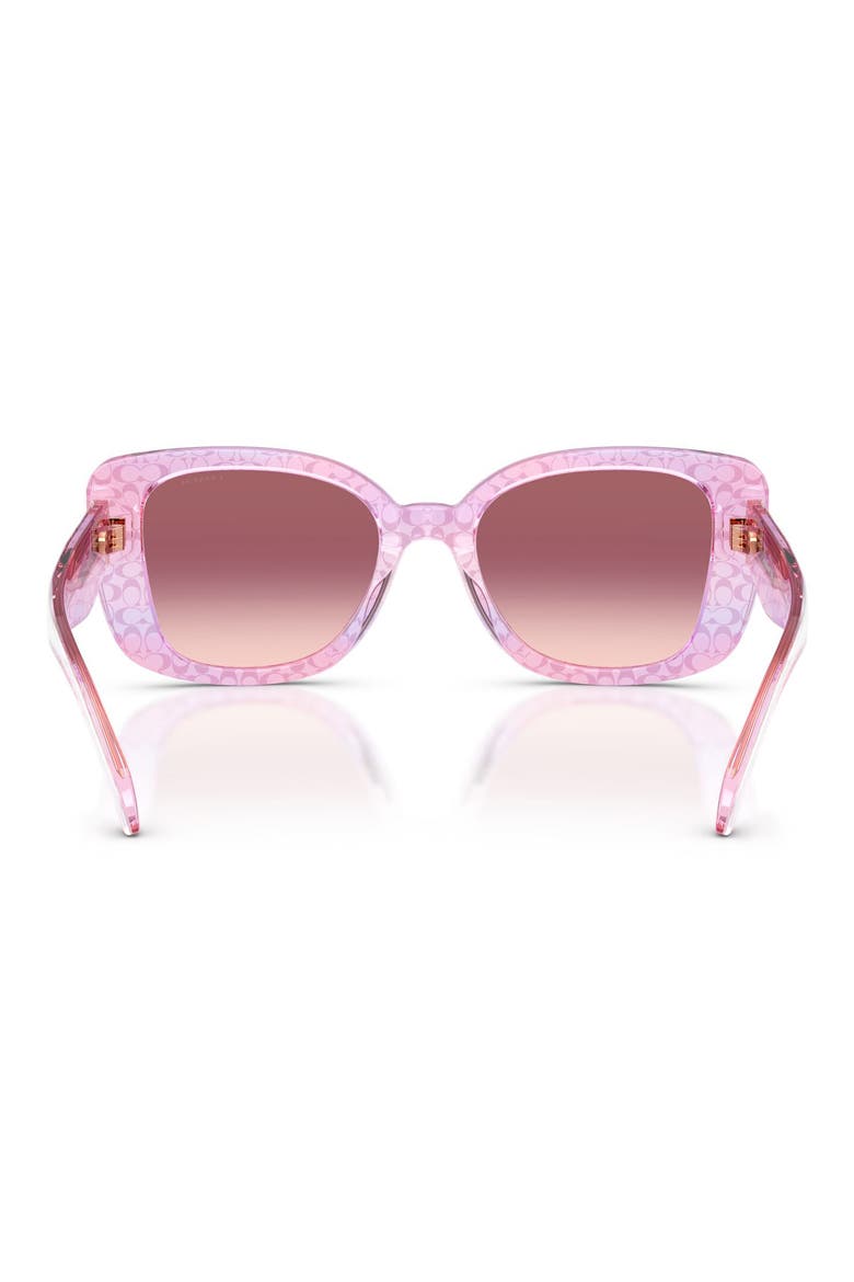 52mm Gradient Square Sunglasses, Alternate, color, IRIS SIGNATURE C / PURPLE PINK