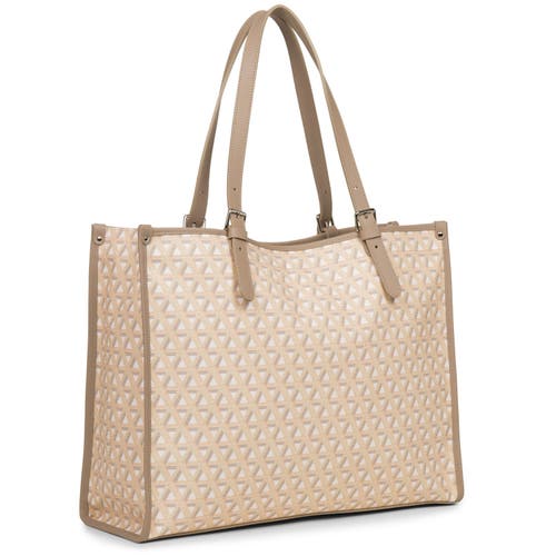 Lancaster Shoulder Tote Bag L Ikon In Beige