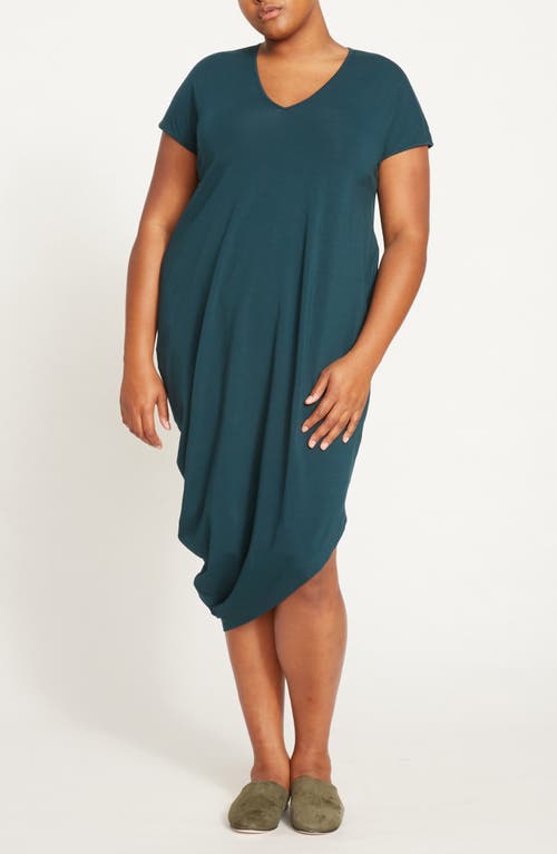 Universal Standard Geneva Asymmetric T-shirt Dress In Deep Sea
