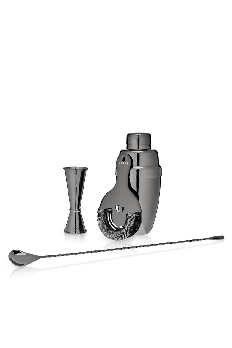 Warren 4-Piece Barware Set, Main, color, Black