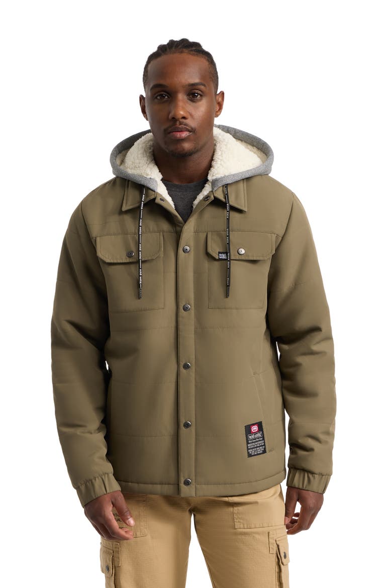 Men's Quietly Standing Out faux shearling Lined Jacket, Main, color, Olive