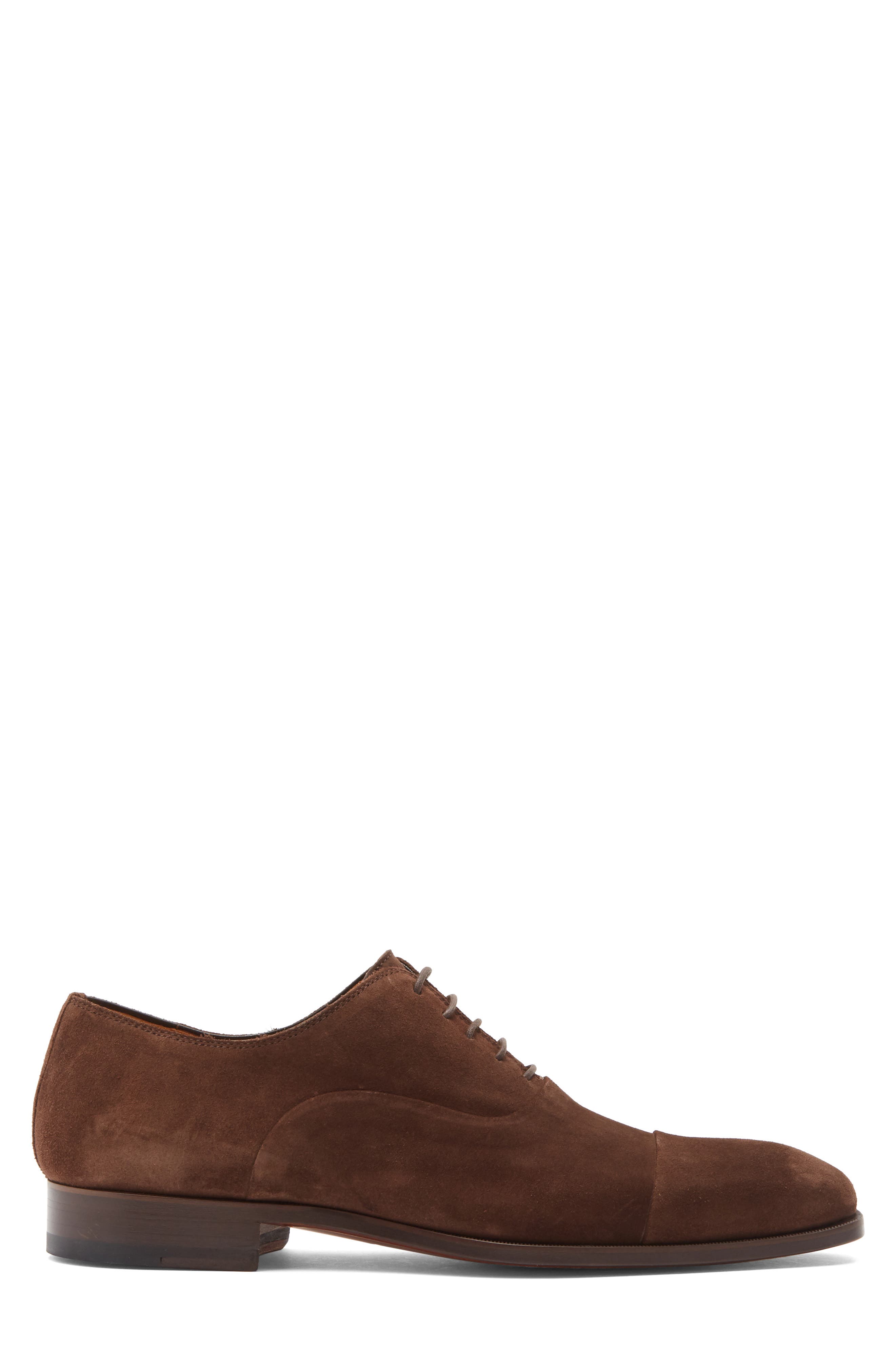 Weiss & Goldring Plain Toe Oxford, Alternate, color, MIDBROWN