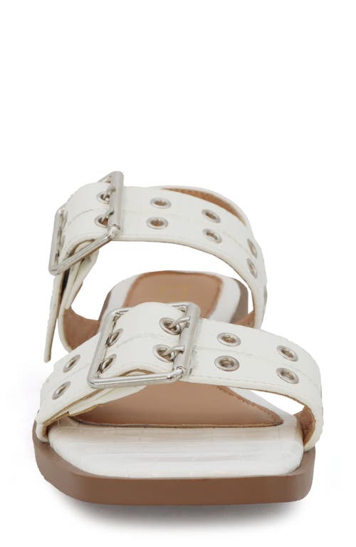 Yoki Holly Grommet Slingback Sandal In White