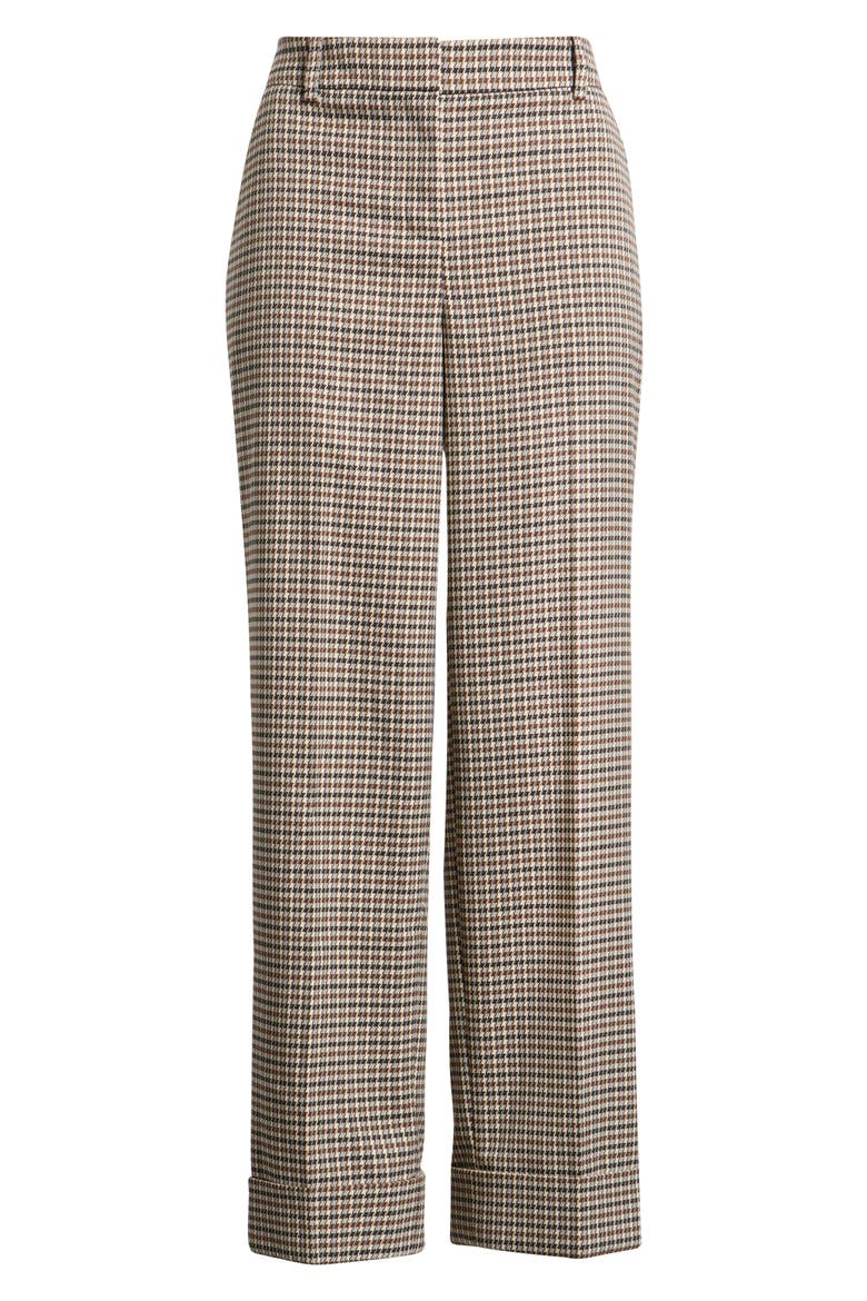 Plaid Cuff Pants, Main, color, ANNE BLACK MULTI