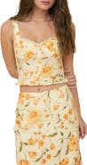 Blu Pepper Floral Ruffle Hem Woven Top