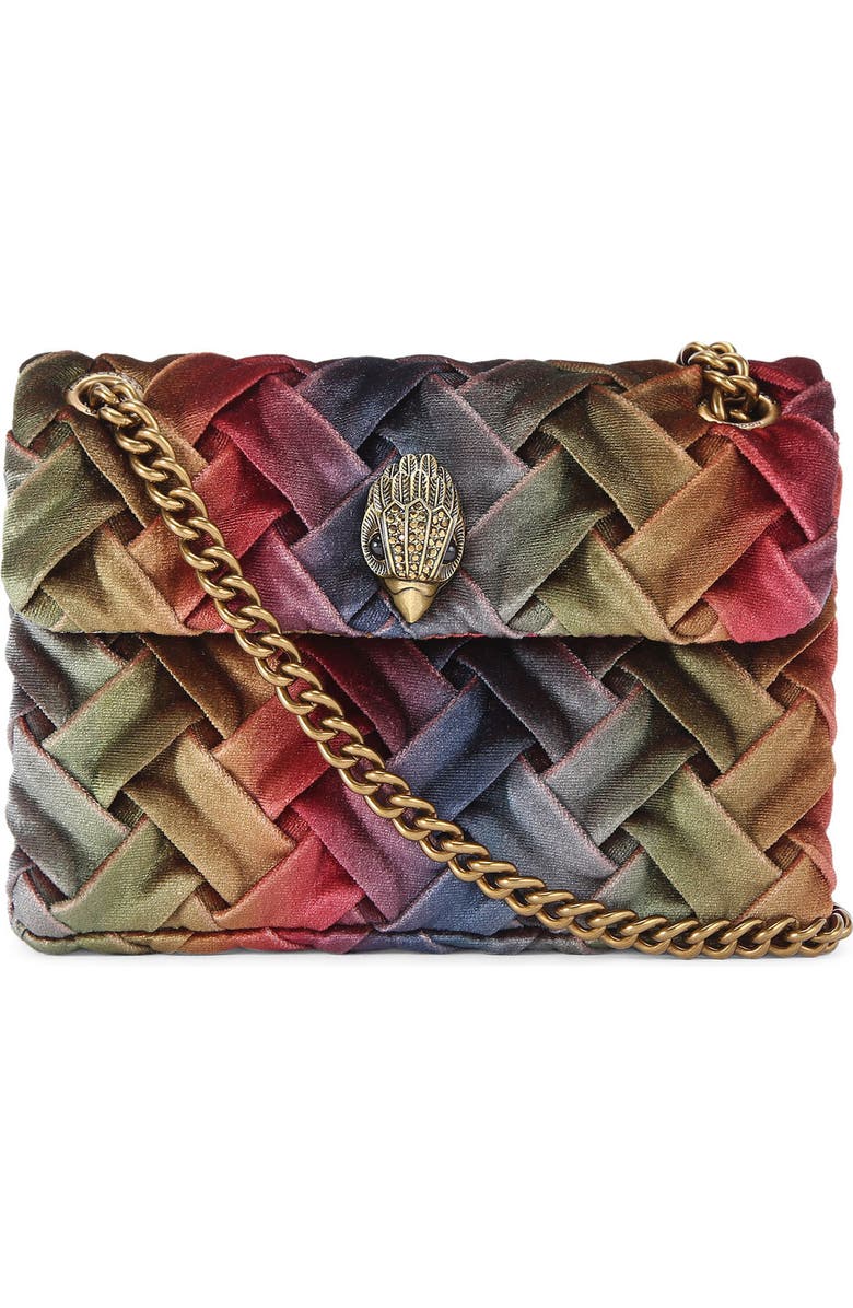 Kurt Geiger London Mini Kensington Convertible Velvet Crossbody Bag, Main, color,