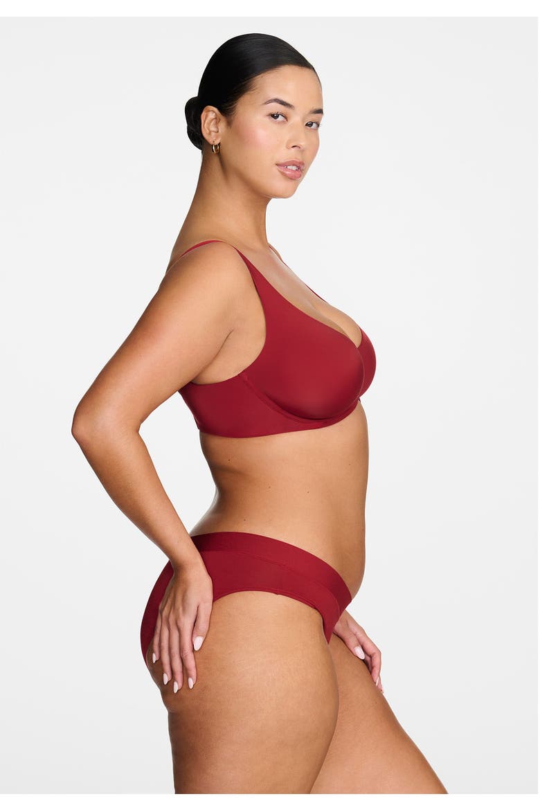 The Scoop Bra, Alternate, color, SCARLET