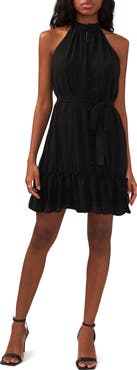 Halogen® Halter Neck Belted Minidress