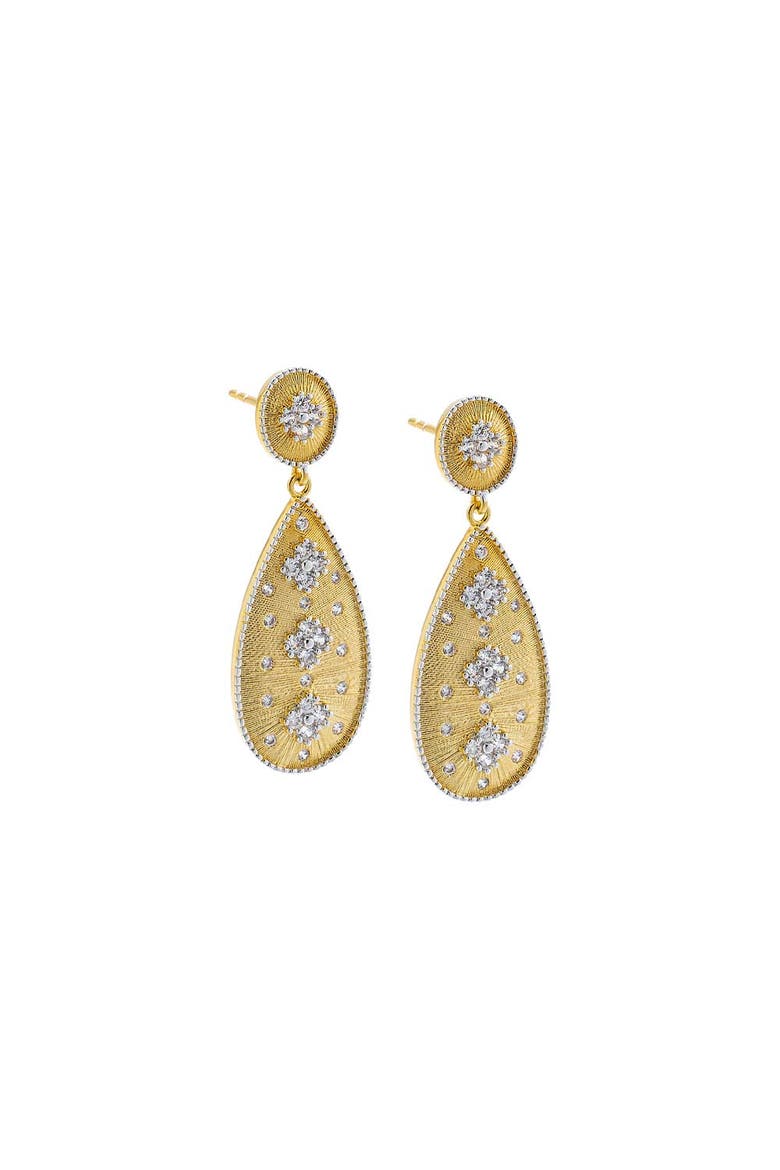 Two Tone Pear Drop Earring, Main, color, Two-Tone