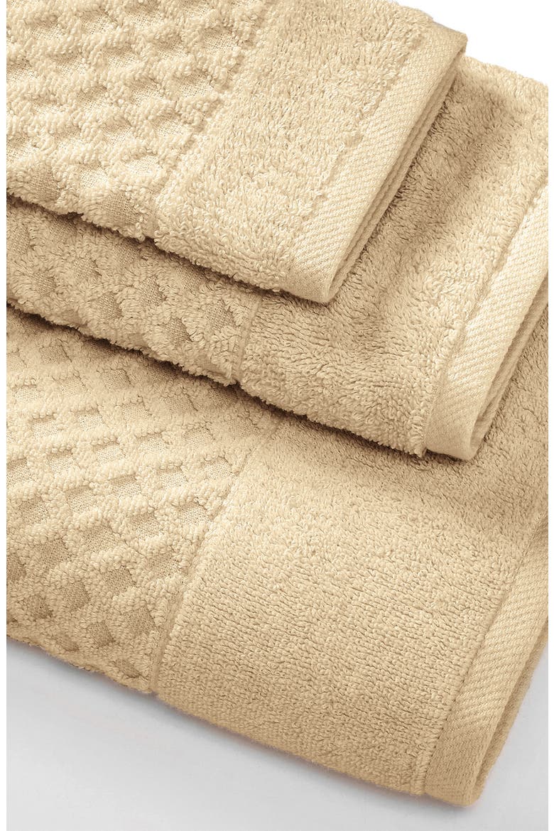 Diamond Waffle Texture 6-Piece Towel Set, Alternate, color, OATMEAL