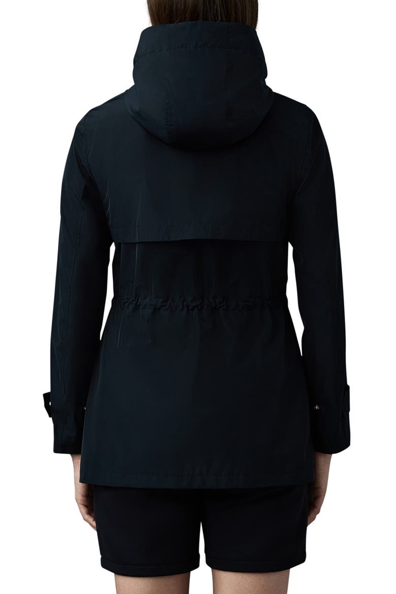 Melany Hooded Rain Jacket, Alternate, color, BLACK