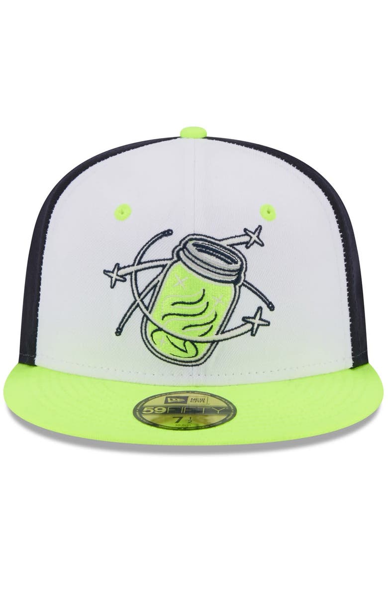 New Era Men's New Era White Columbia Fireflies Authentic Collection Alternate Logo 59FIFTY Fitted Hat, Alternate, color,