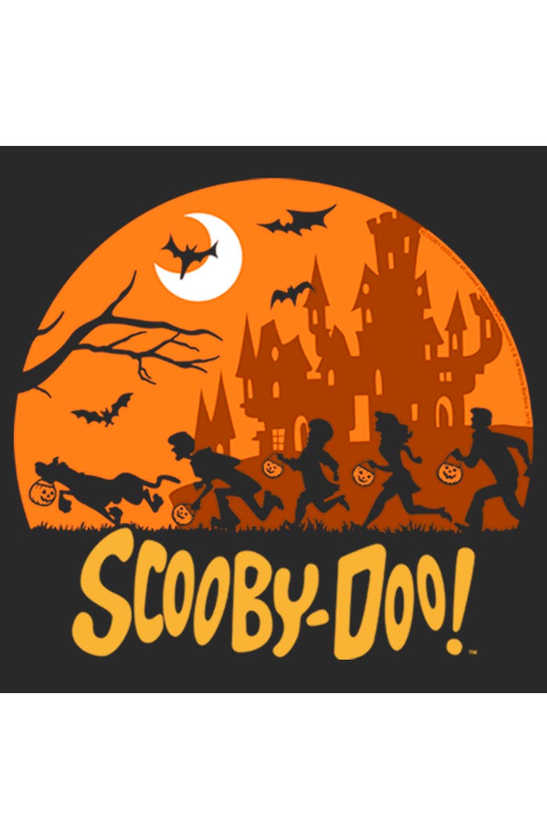 Scooby Doo Women's Scooby Doo Moon Silhouette Chase  Graphic T-Shirt, Alternate, color, Black