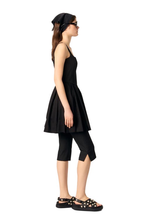Maje Mini Knitted Babydoll Dress In Black