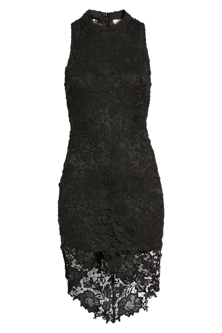 'Samantha' Lace Dress, Alternate, color, BLACK-BLACK