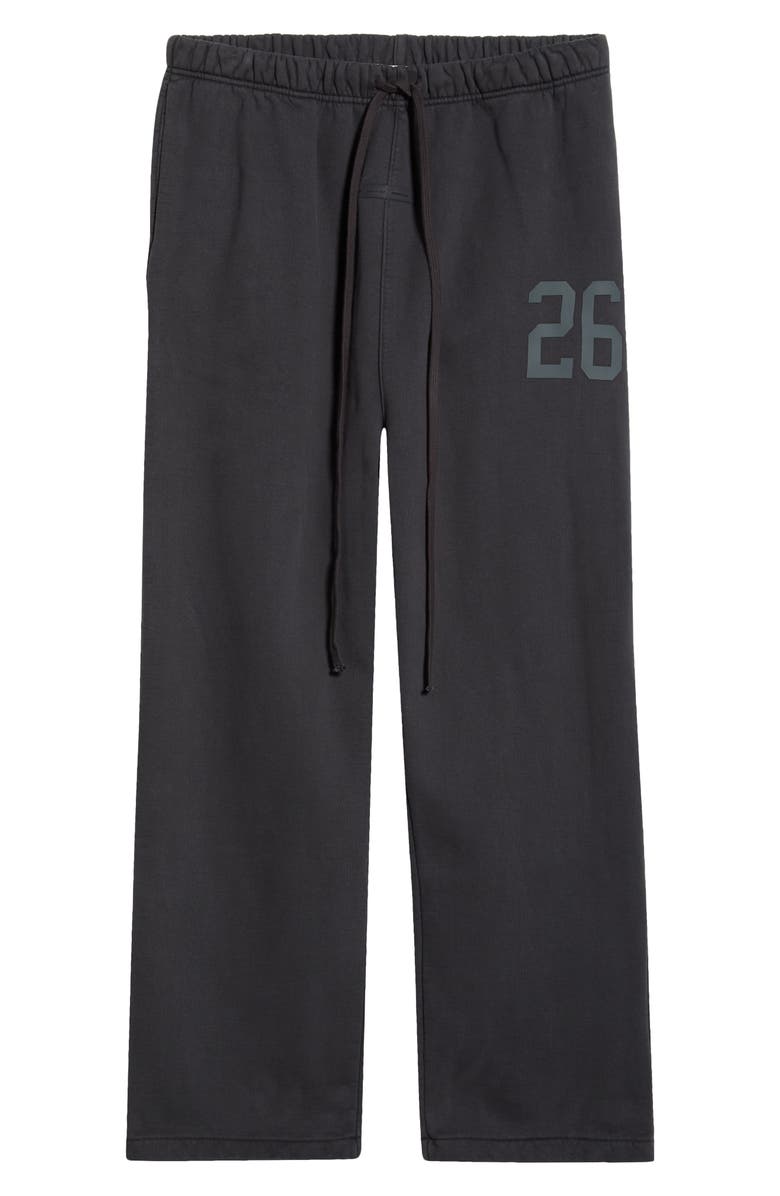 Fear of God Essentials Tearaway Cotton Sweatpants, Main, color, Vintage Black