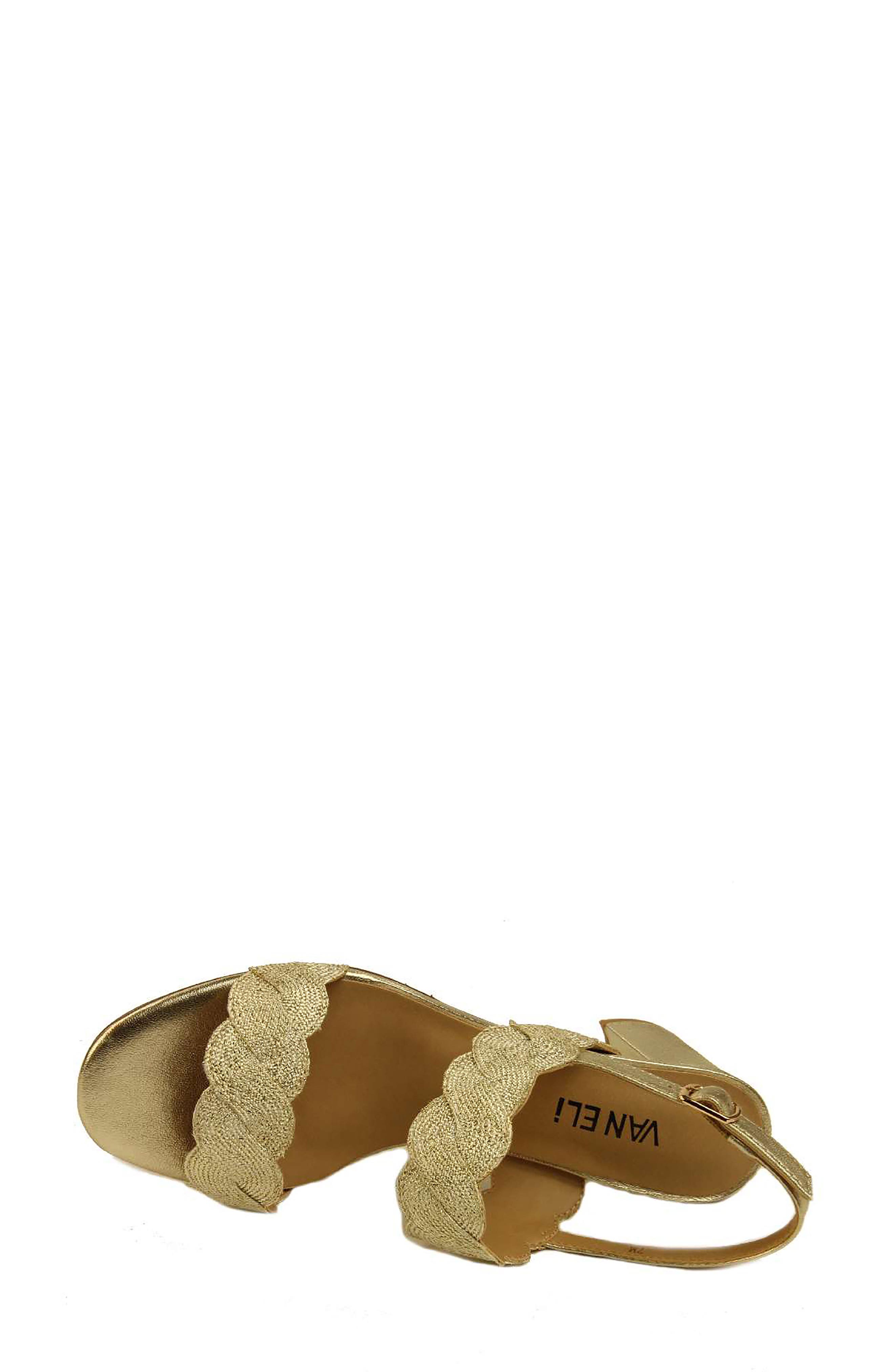 Lettie Sandal, Alternate, color, BEIGE/ PLATINO WEAVE FABRIC
