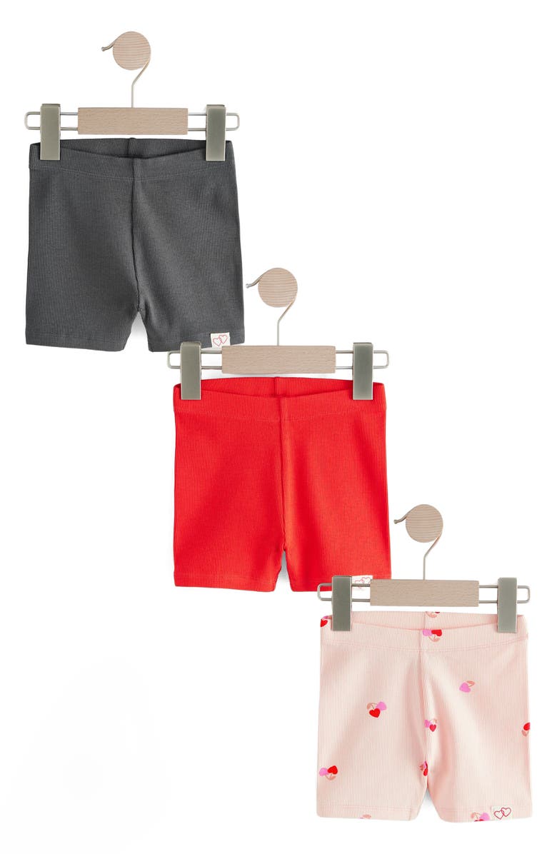 NEXT Kids' Assorted 3-Pack Bike Shorts, Main, color, 