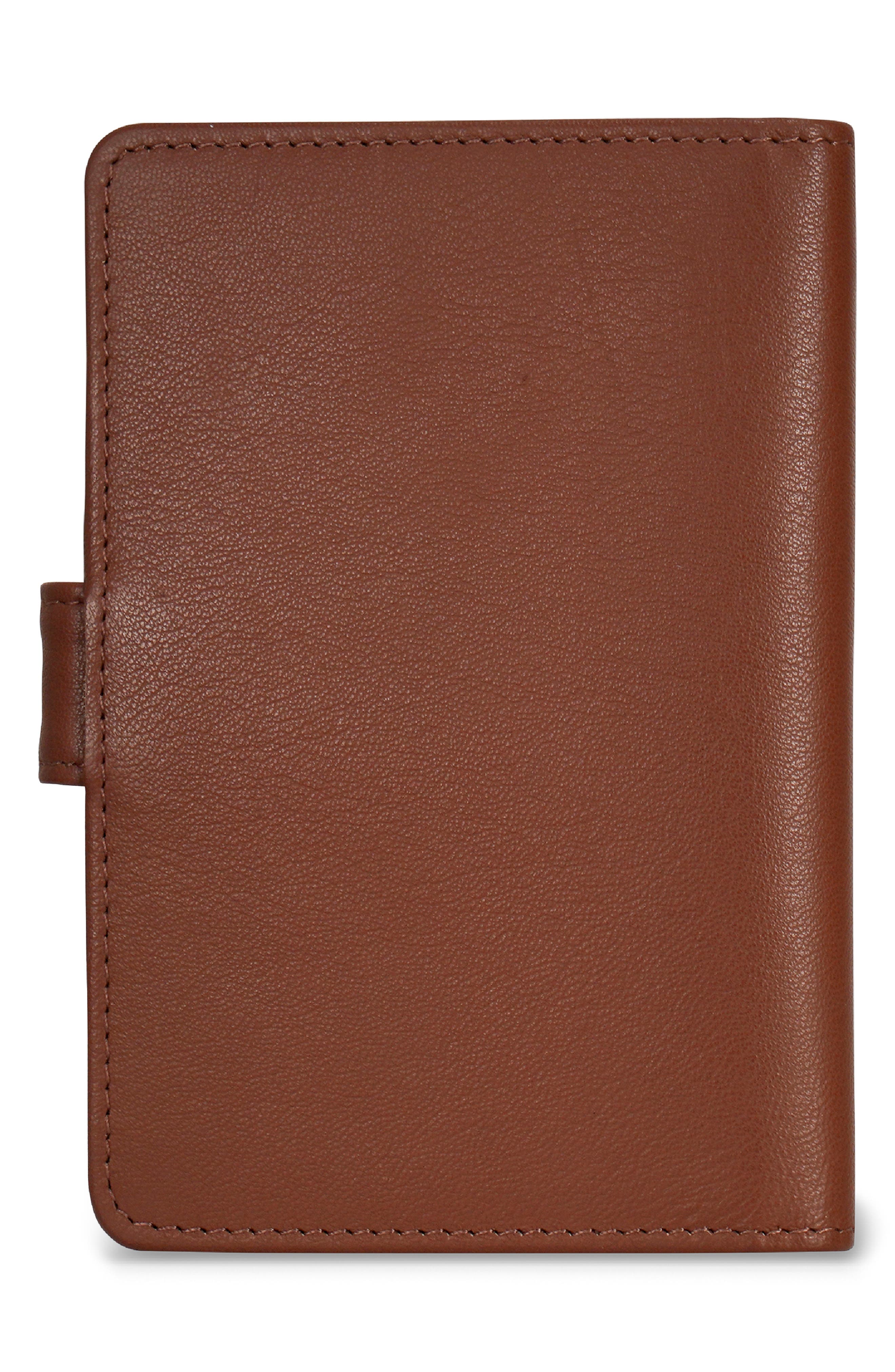 CHAMPS Leather Passport Case, Alternate, color, Brown