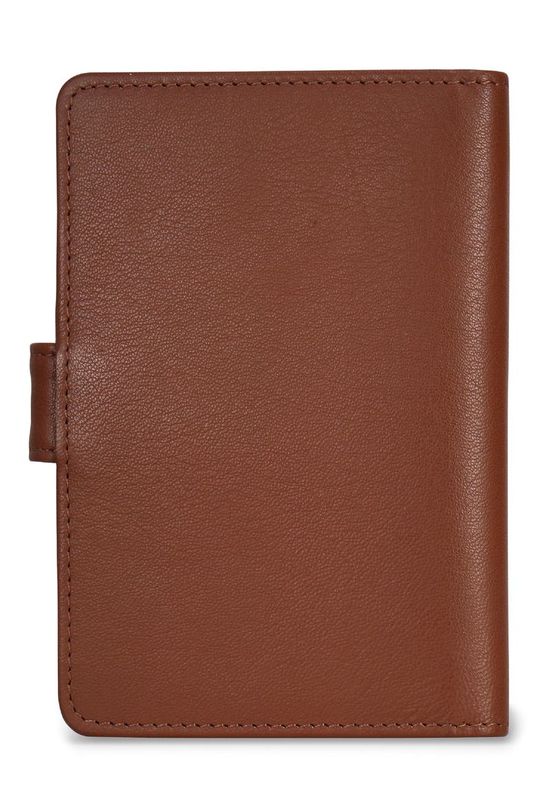 Leather Passport Case, Alternate, color, BROWN