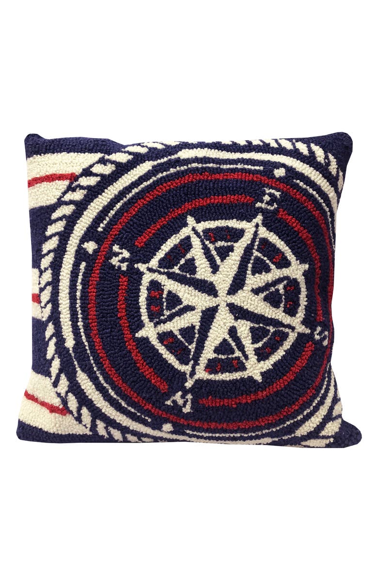 R16 HOME Nautical Compass Throw Pillow, Main, color, 