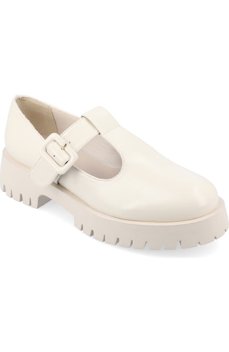 Journee Collection Suvi Mary Jane Loafer, Main, color, Bone