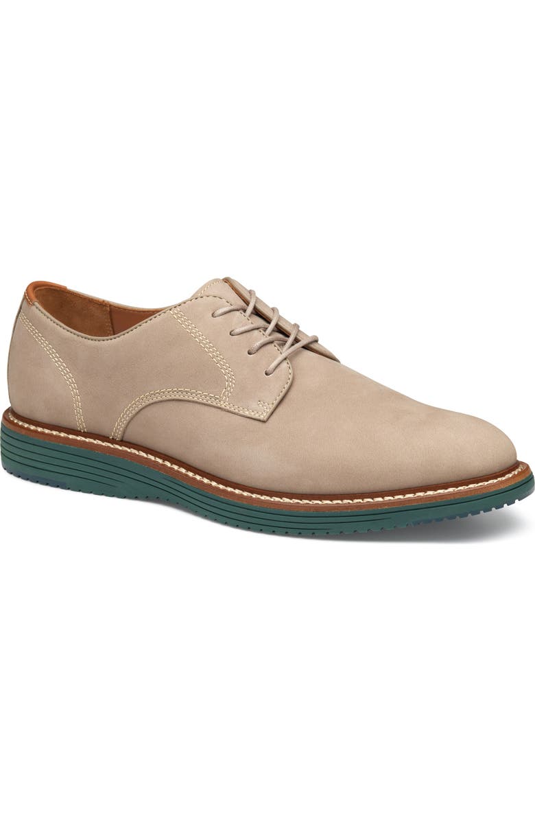 Johnston & Murphy Upton Plain Toe Derby, Main, color, Taupe Nubuck