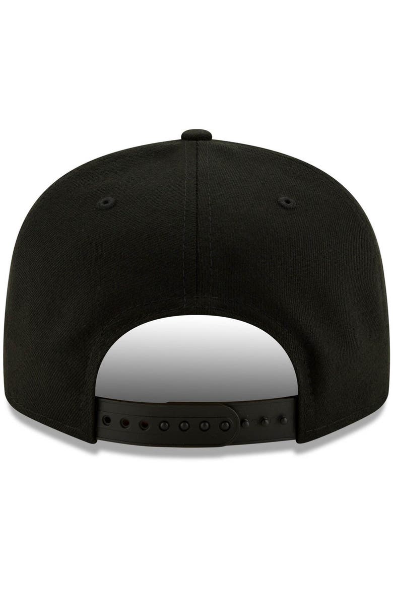 San Diego Padres New Era Black on Black 9FIFTY Snapback Adjustable Hat - Black, Alternate, color, Black