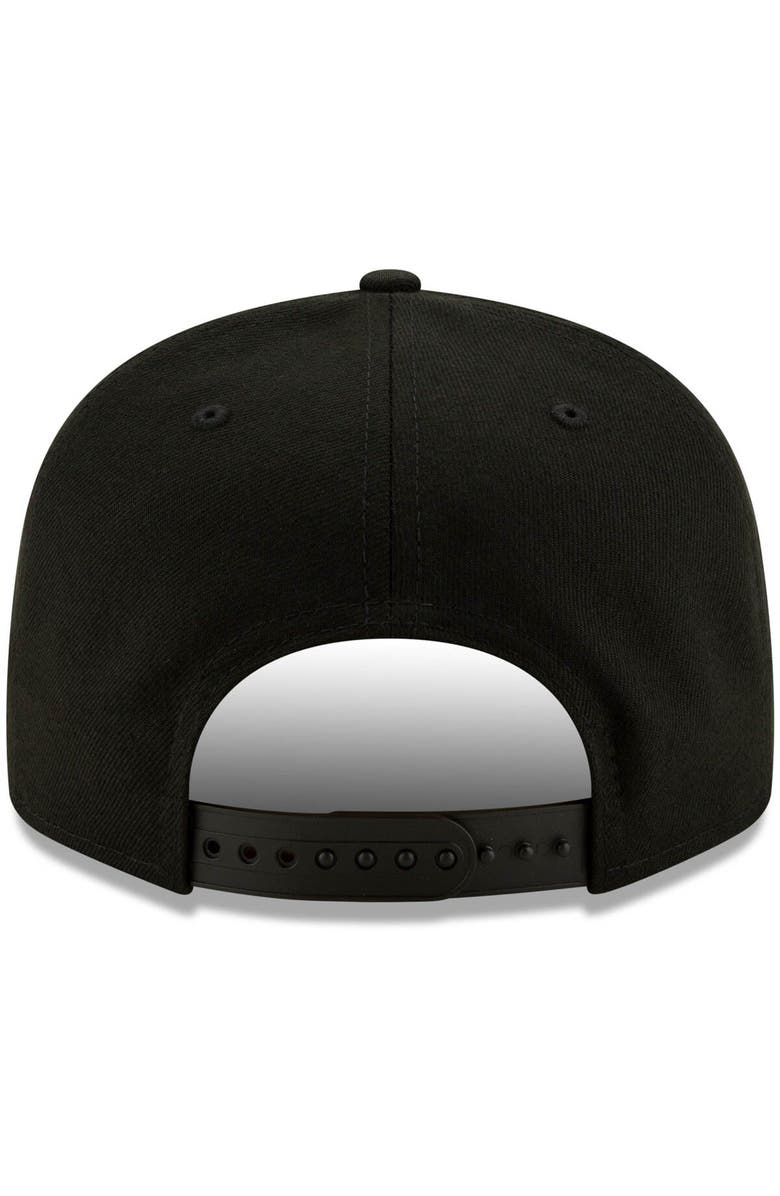 New Era San Diego Padres New Era Black on Black 9FIFTY Snapback Adjustable Hat - Black, Alternate, color, Black