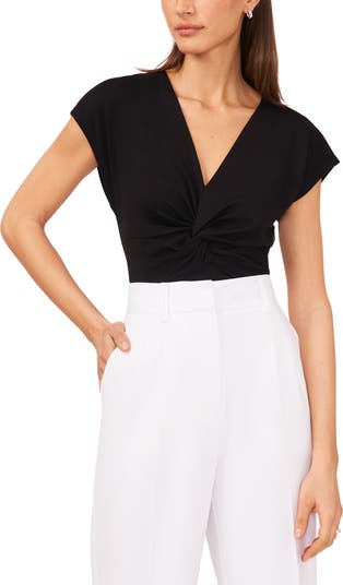 Women 2 Piece Cutout Knit Tops Long Sleeve Mock Neck Front