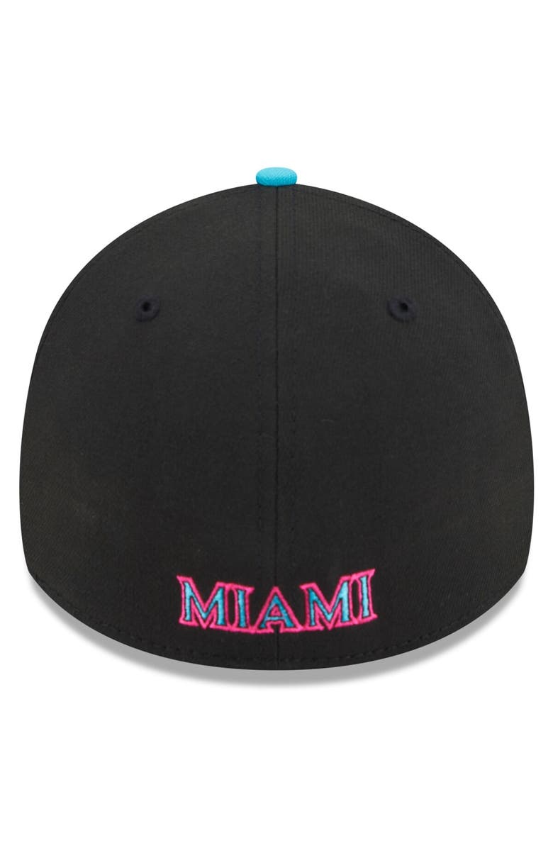New Era Men's New Era Black/Pink Miami Marlins 2025 City Connect 39THIRTY Flex Hat, Alternate, color, Black
