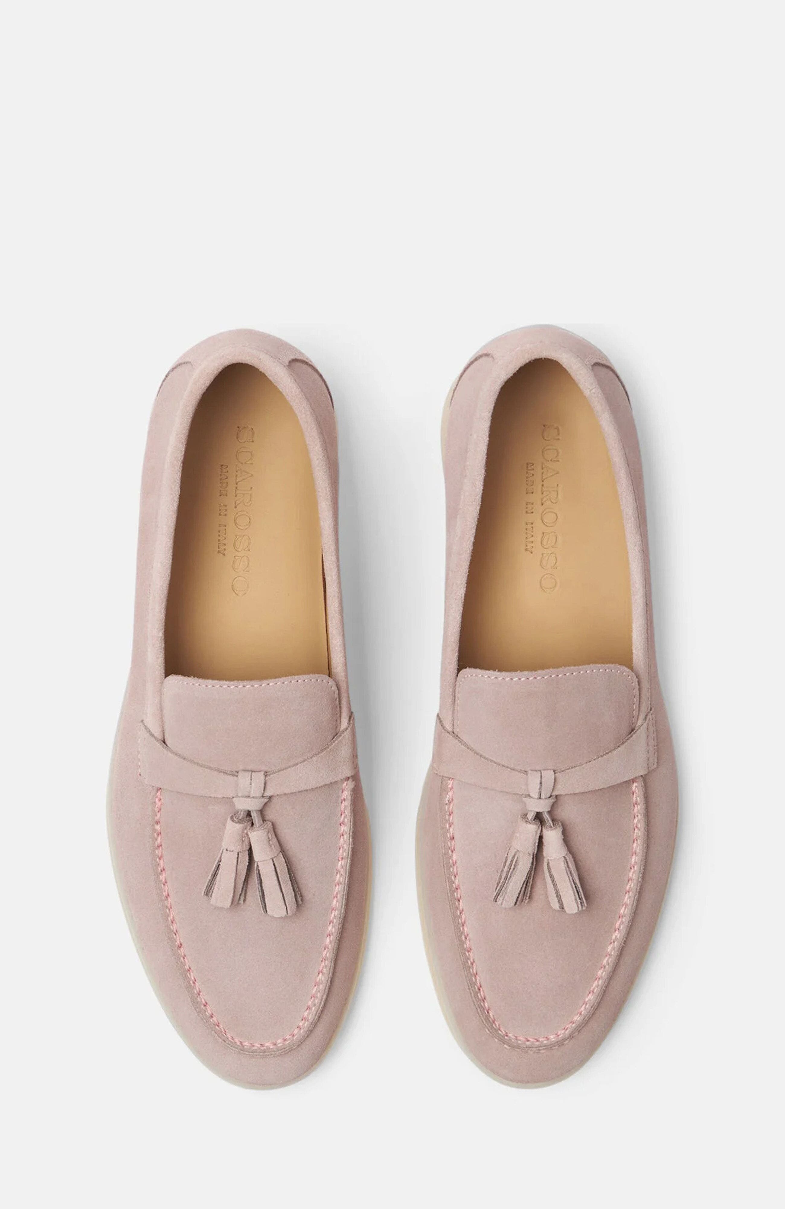 Leandra Loafers, Alternate, color, Pink - Suede