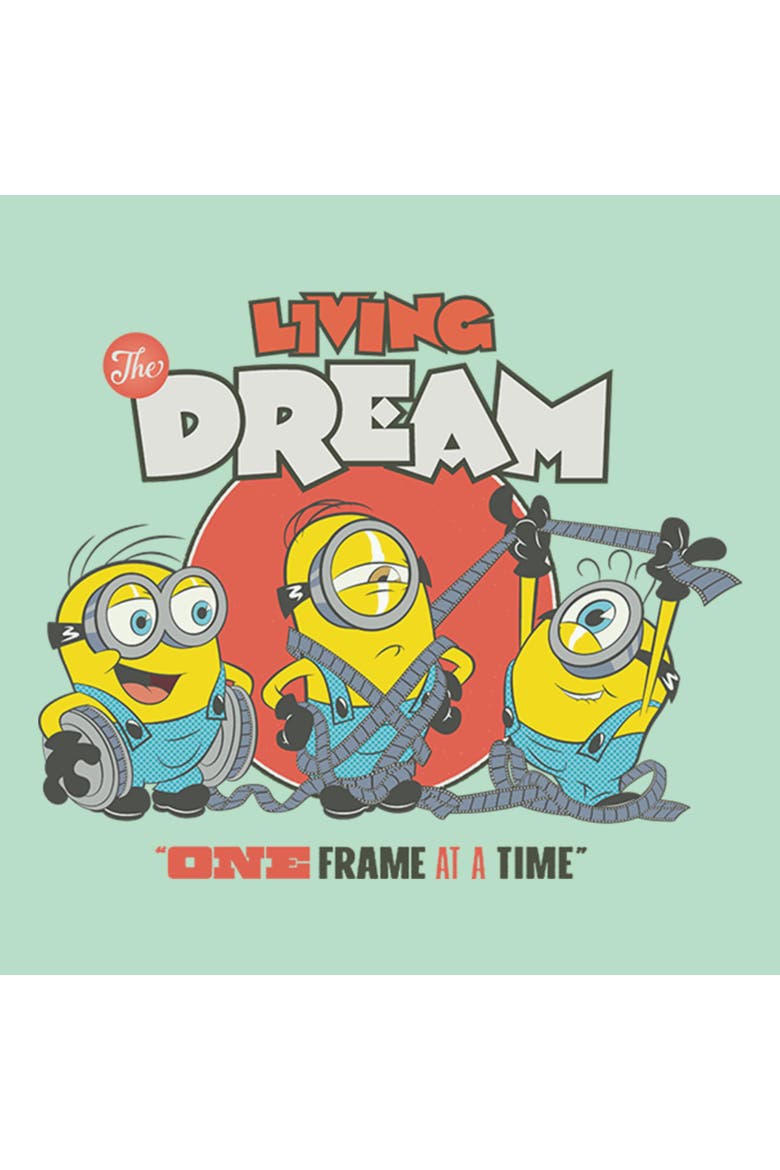 Girl's Minions & Monsters Living The Dream  Graphic T-Shirt, Alternate, color, Mint