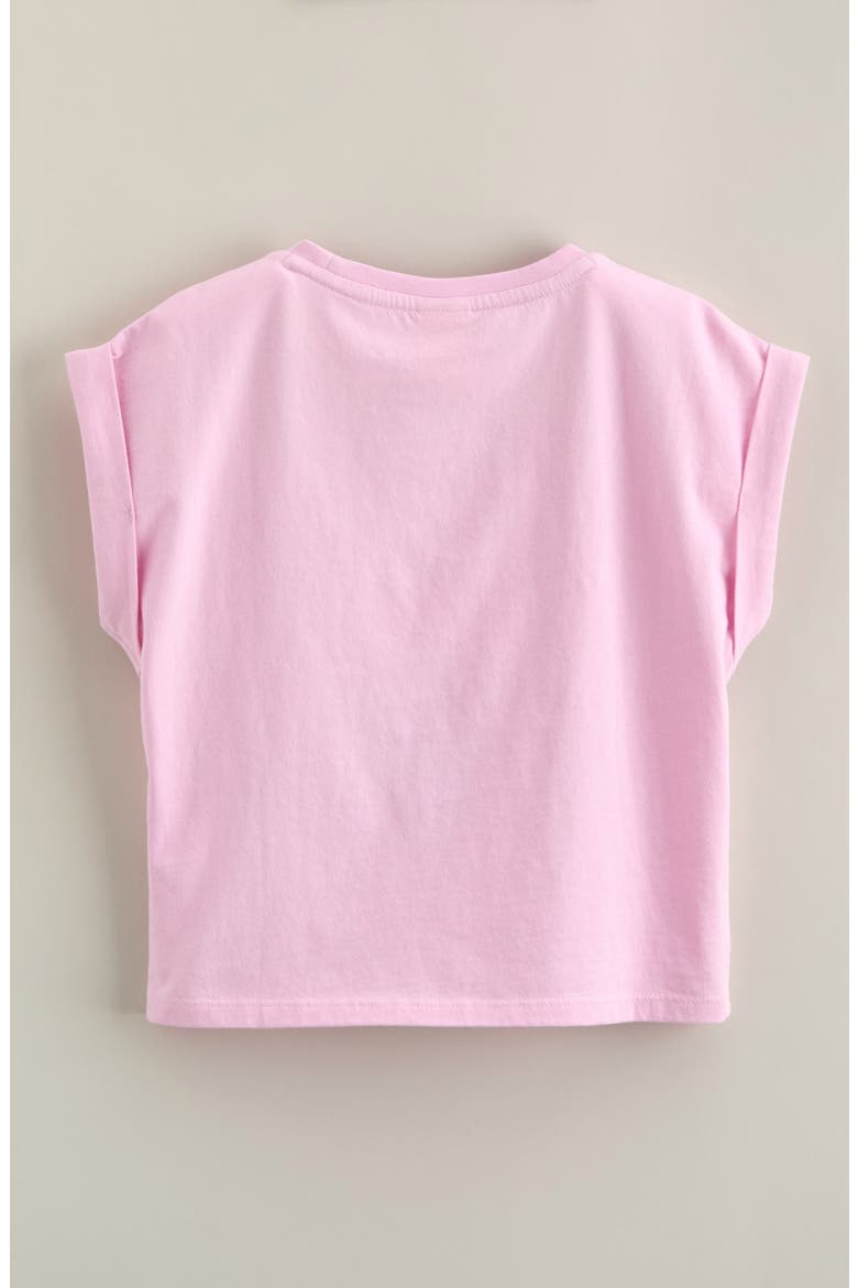 Kids' Cuffed Graphic T-Shirt, Alternate, color, PINK LAVENDER FANCY CUPCAKE