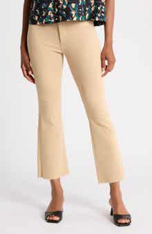 Bridget High Waist Raw Hem Crop Bootcut Jeans
