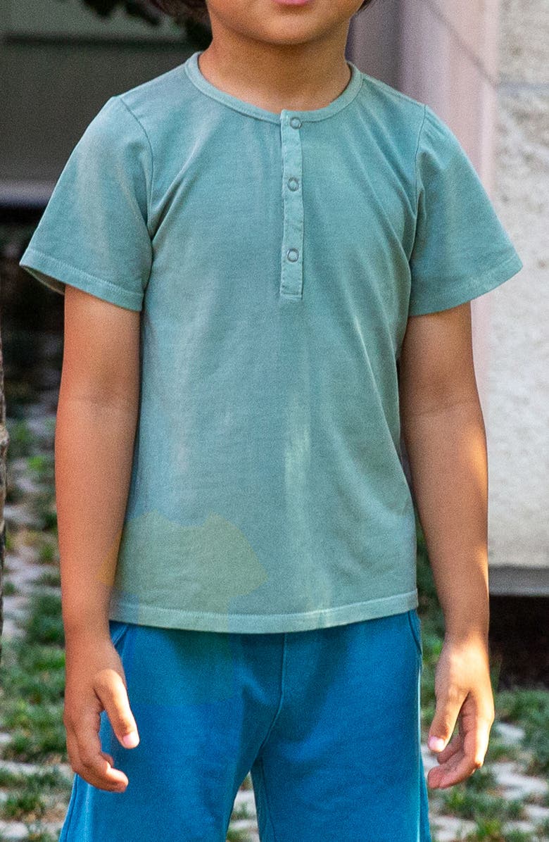 Miki Miette Kids' Pauli Short Sleeve Henley, Alternate, color,