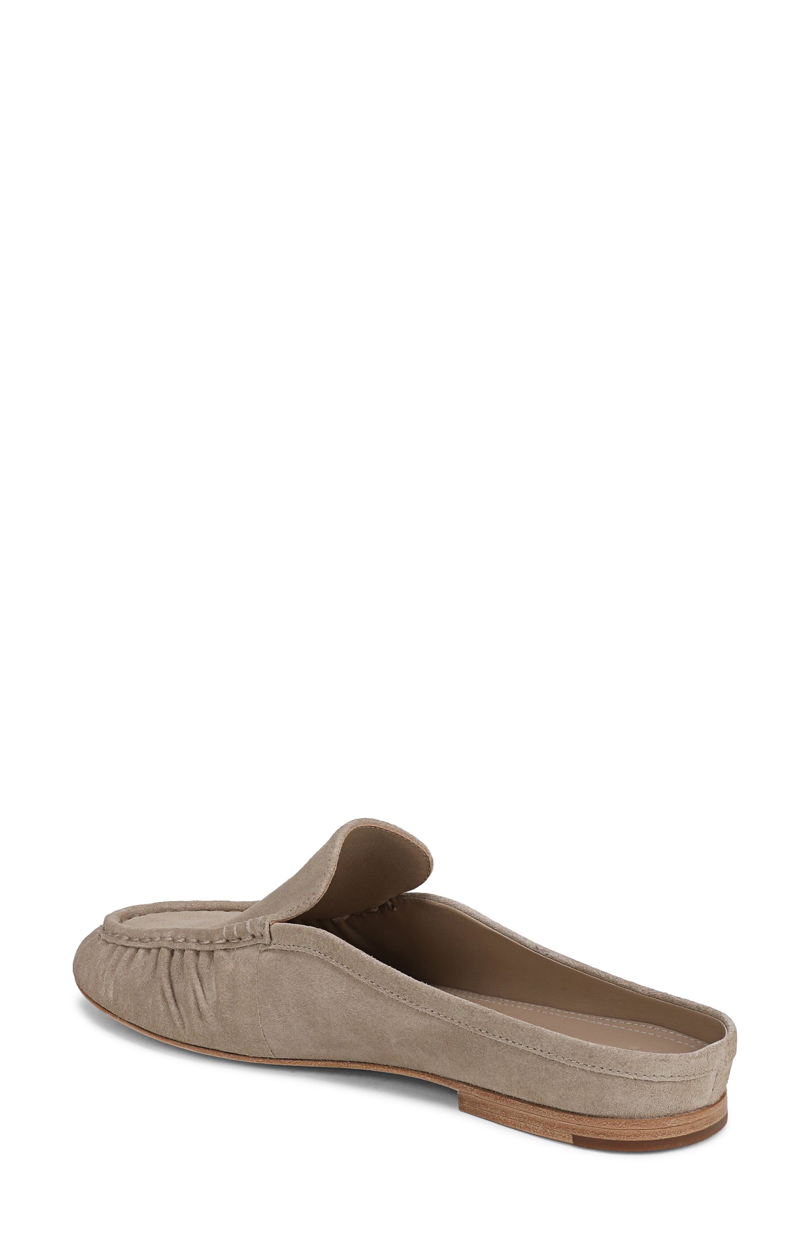 Tevin Ruched Apron Toe Mule, Alternate, color, DARK CLAY