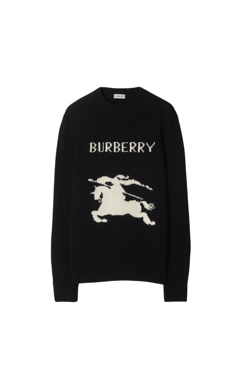 Burberry EKD Wool Cashmere Sweater, Alternate, color, Black
